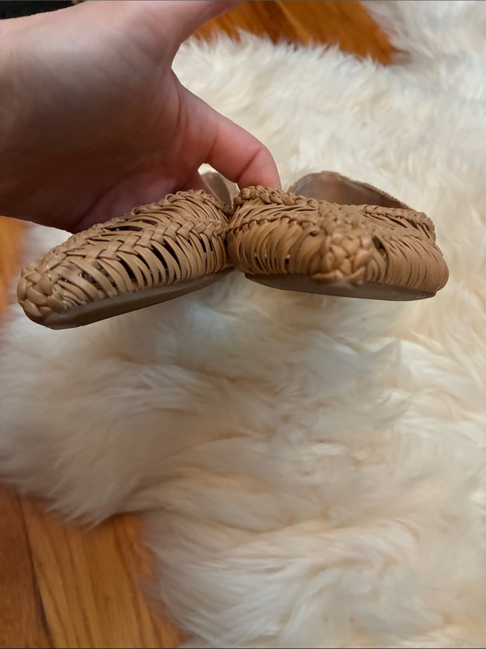 INC International Concepts Tan Braided Pointed-Toe Woven Flats - Picture 3 of 4